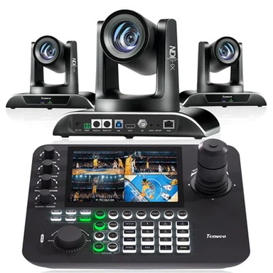 1 controlador de teclat KB300PRO 3 càmeres Ptz VHD620A NDI Bundle koystick Controller LCD de vista prèvia de 7 "per a la visualització de l'església
