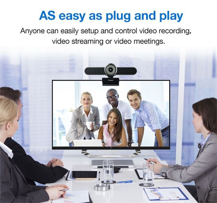 USB 4K Webcam With Built-in Microphone
